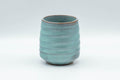 Tezumi — Japanese Teacup - Blue Spiral Yunomi - 110ml — front view from another angle