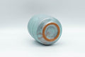 Tezumi — Japanese Teacup - Blue Spiral Yunomi - 110ml — top-down view of the interior