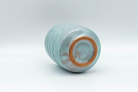 Tezumi — Japanese Teacup - Blue Spiral Yunomi - 110ml — top-down view of the interior