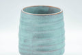 Tezumi — Japanese Teacup - Blue Spiral Yunomi - 110ml — tipped to show the interior