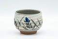 Tezumi — Japanese Teacups - Pair of Floral Brush Glazed Guinomi - 50ml — top-down view of the interior