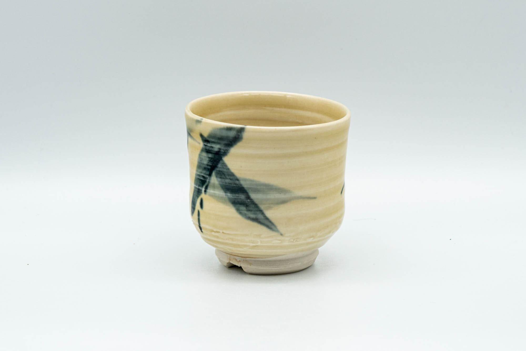Japanese Teacup - Beige Bamboo Motif Guinomi - 60ml - Tezumi