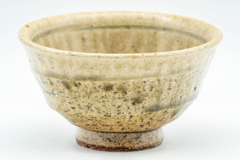 Tezumi — Japanese Teacup - Dark Green Drip-glazed Yunomi - 120ml — inverted showing the foot ring