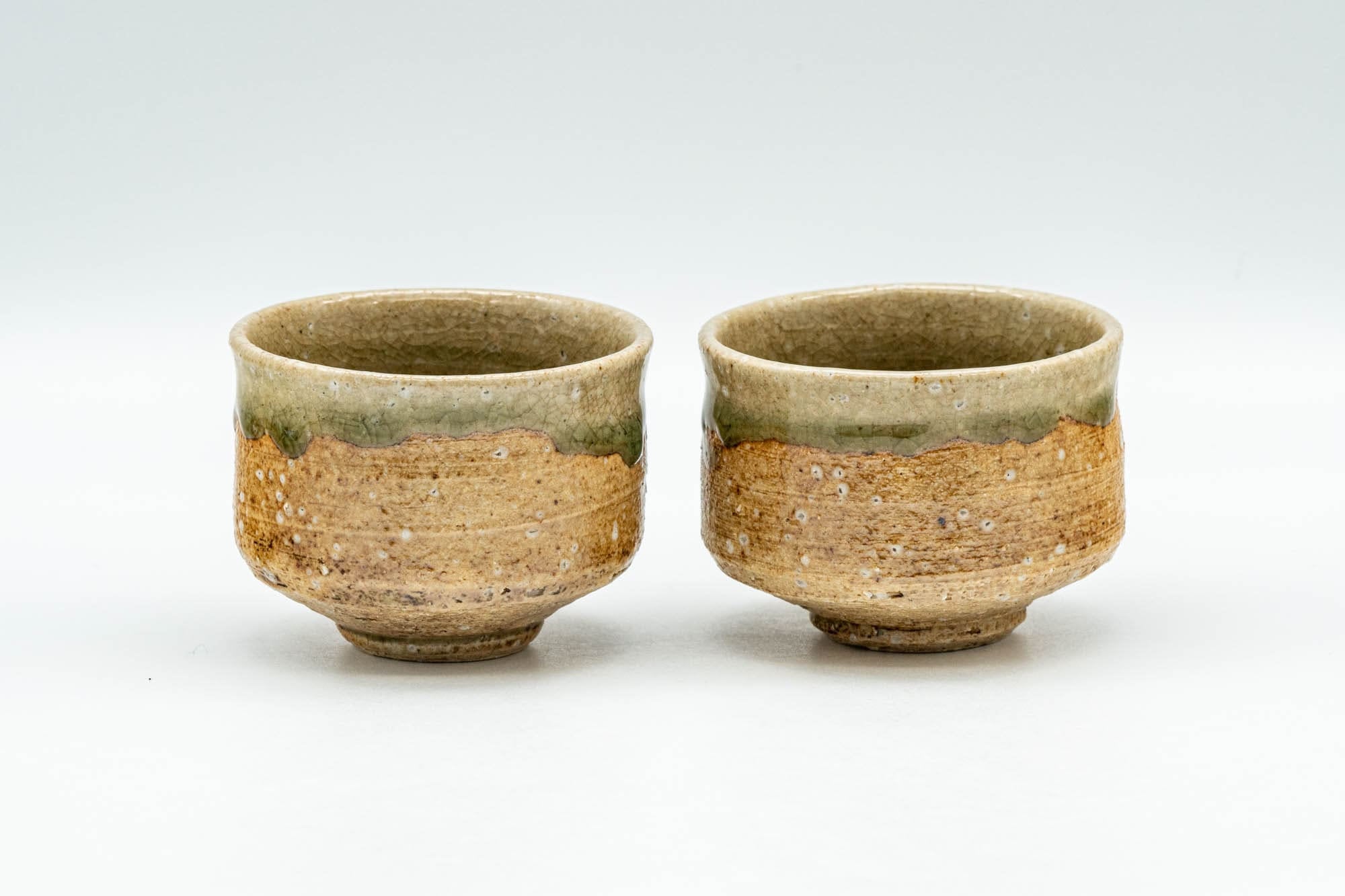 Japanese Teacups - Pair of Shigaraki-yaki Guinomi - 60ml