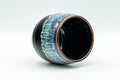 Tezumi — Japanese Teacup - Black Hare's Fur Drip-Glazed Yunomi - 120ml — three-quarter view
