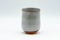 Japanese Teacup - Floral Brush Glazed Yunomi - 150ml - reverse side of the yunomi showing the brush-glazed body