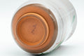 Japanese Teacup - Floral Brush Glazed Yunomi - 150ml - angled view showing the unglazed terracotta foot