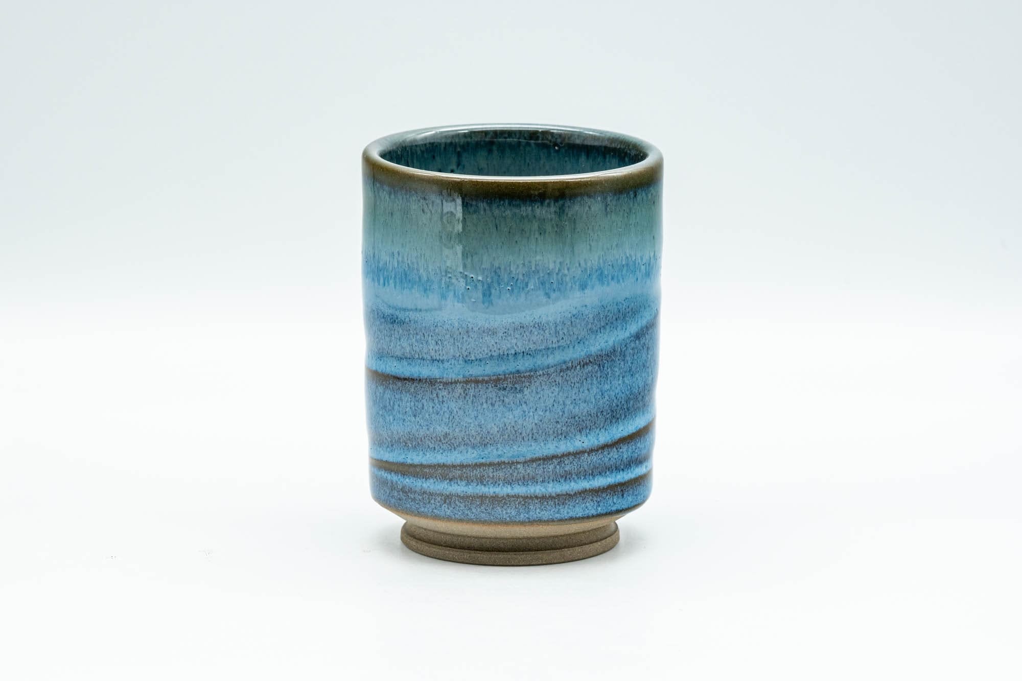 Japanese Teacup - Sky Blue Glazed Tsutsu-gata Yunomi - 170ml