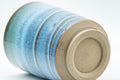 Japanese Teacup - Sky Blue Glazed Tsutsu-gata Yunomi - 170ml - top-down view showing the interior and foot