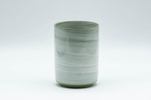 Japanese Teacup - Green Floral Tsutsu-gata Yunomi - 150ml - Tezumi