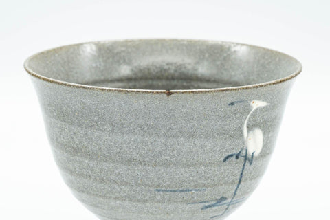 Japanese Teacups - Pair of Egret Matte Grey Glazed Yunomi - 110ml - Tezumi