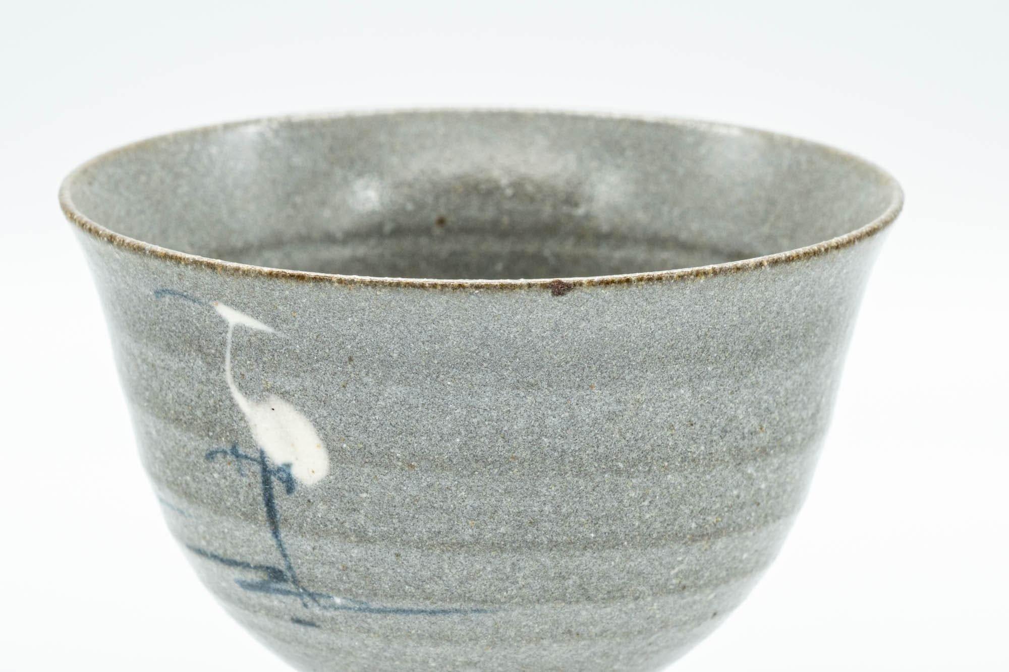 Japanese Teacups - Pair of Egret Matte Grey Glazed Yunomi - 110ml - Tezumi