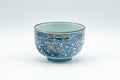 Japanese Teacup - Blue Oval Porcelain Lidded Yunomi - 150ml - Tezumi