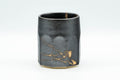 Japanese Teacup - Matte Black Nonagonal Yunomi - 160ml - another side of the matte black faceted body