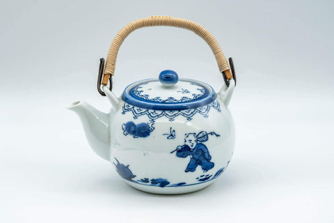 Japanese Dobin - White Porcelain Arita-yaki Debeso Teapot - 250ml - Tezumi