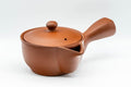 Tezumi — Japanese Kyusu - Large Houhin-style Tokoname-yaki Teapot - 425ml — side view with the lid and side handle