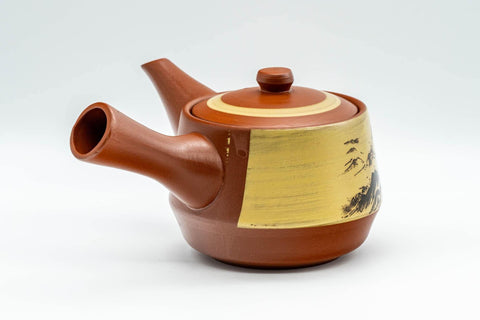 Tezumi — Japanese Tea Set - Mountainous Tokoname-yaki Debeso Kyusu with 3 Yunomi Teacups — the cups grouped together