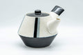 Japanese Kyusu - Black and White Striped Trapezoidal Debeso Teapot - 400ml - Tezumi