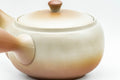 Tezumi — Japanese Kyusu - Large Brown Obi-ami 360 Filter Teapot - 550ml — closeup of the base