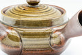 Tezumi — Japanese Kyusu - 萬古焼 Green Ash Glazed Banko-yaki Teapot - 250ml — closeup of the base