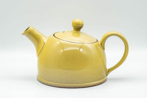 Japanese Kyusu - Yellow Ushirode Back-Handle Teapot - 350ml - Tezumi