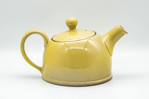 Japanese Kyusu - Yellow Ushirode Back-Handle Teapot - 350ml - Tezumi