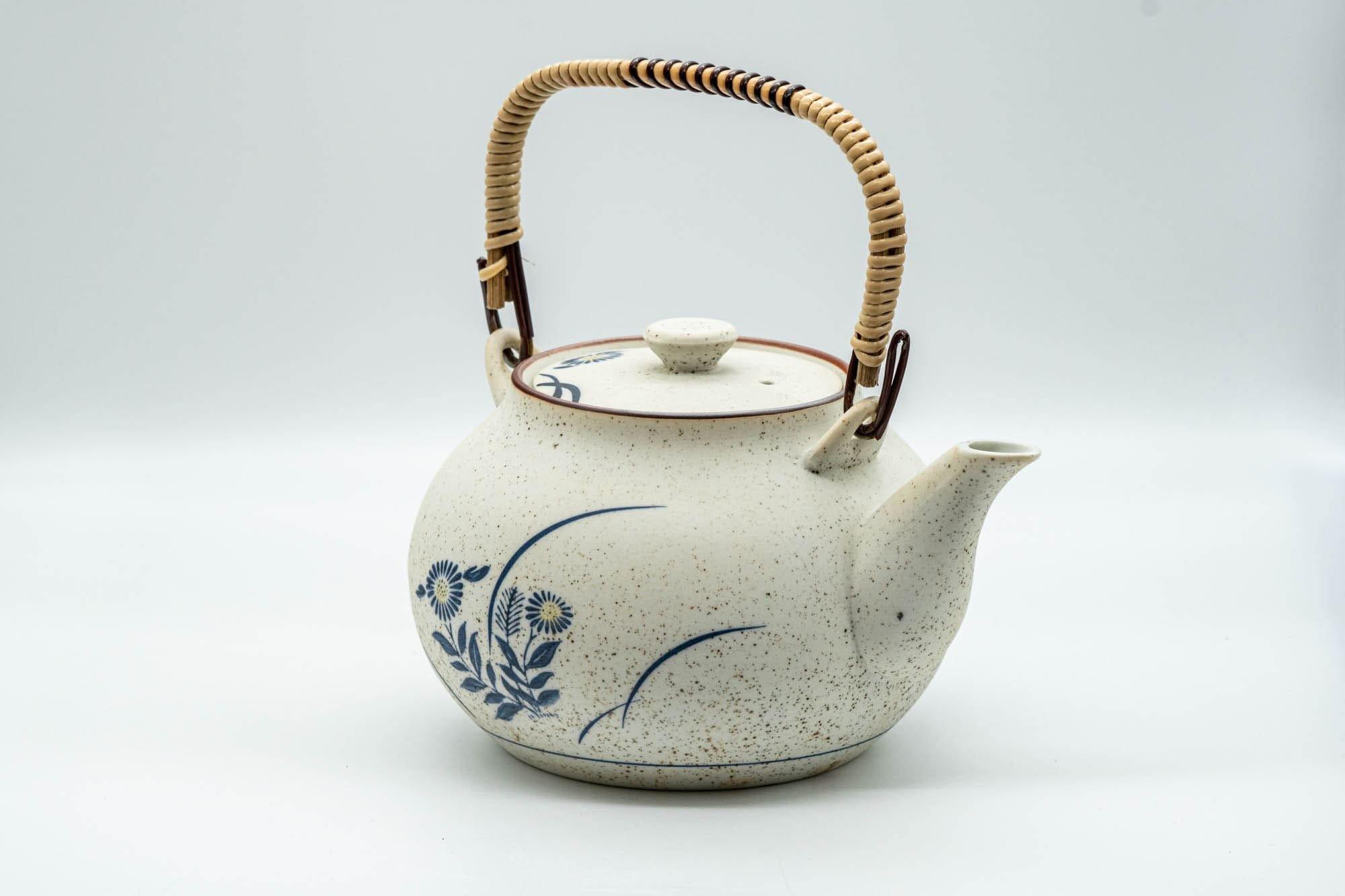 Japanese Kyusu - Floral Arita-yaki Porcelain Dobin Teapot - 600ml - Tezumi