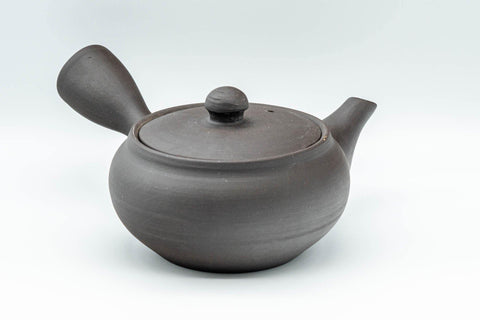 Tezumi — Japanese Kyusu - Dark Grey Side-Handle Teapot - 300ml — side view showing the spout