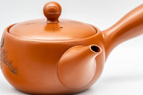 Japanese Kyusu - Soan Nagata - Engraved Tokoname-yaki Debeso Teapot - 250ml