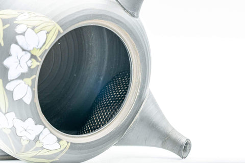 Japanese Kyusu - 玉光 Gyokko Floral Tokoname-yaki Sasame Teapot - 275ml - Tezumi