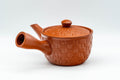 Tezumi — Japanese Kyusu - Basket-patterned Tokoname-yaki Teapot - 200ml — three-quarter view