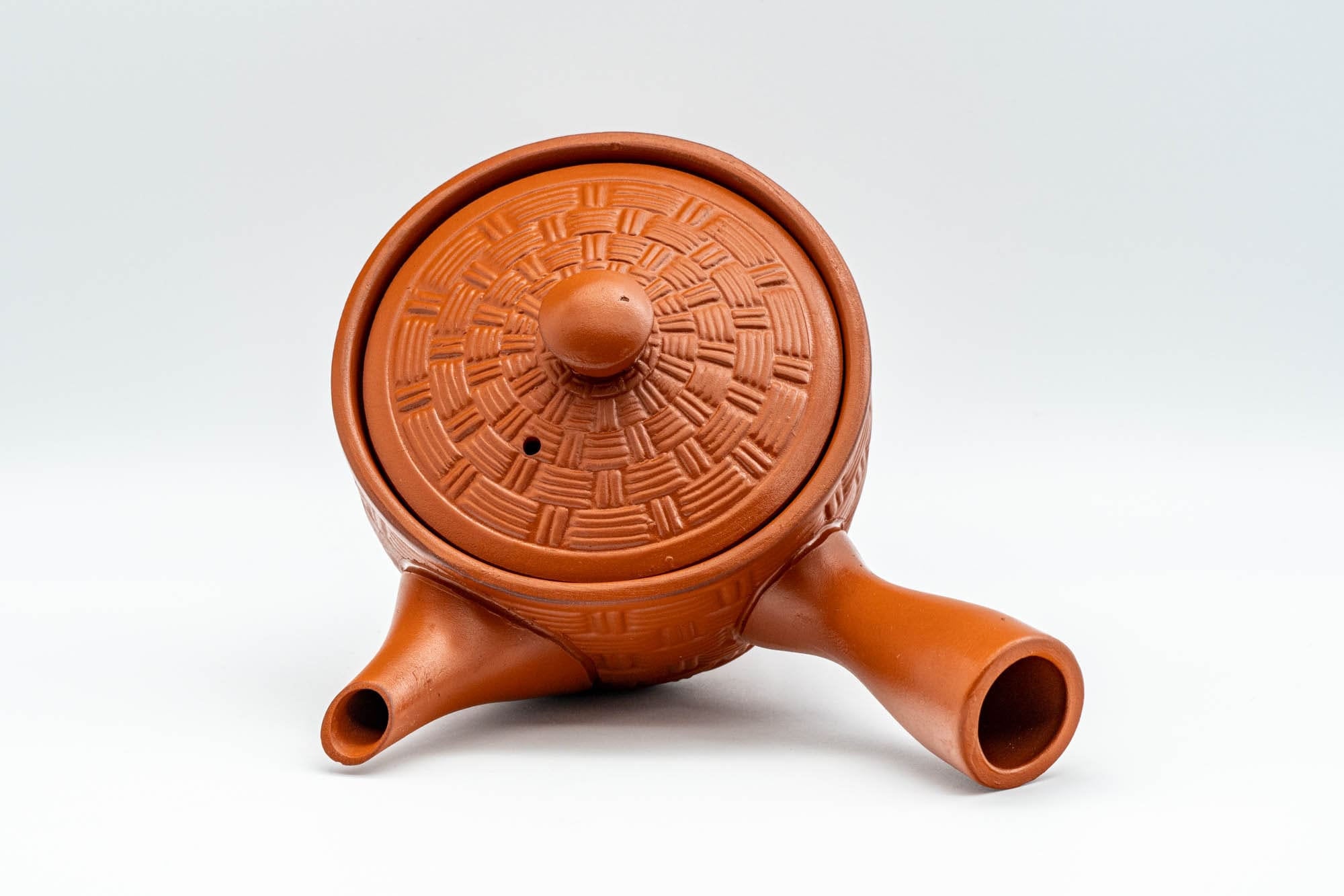 Japanese Kyusu - Basket-patterned Tokoname-yaki Teapot - 200ml - Tezumi