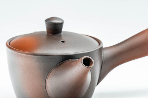 Tezumi — Japanese Kyusu - Yohen Fired Tokoname-yake Teapot - 240ml — closeup of the decoration