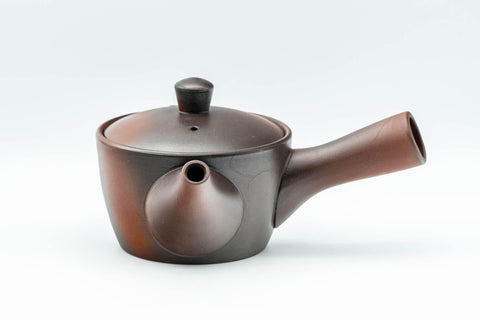 Tezumi — Japanese Kyusu - Yohen Fired Tokoname-yake Teapot - 240ml — three-quarter view from the opposite side