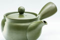 Tezumi — Japanese Kyusu - Green Ryokudei Tokoname-yaki Teapot - 325ml — closeup of the decoration