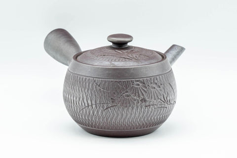 Japanese Kyusu - Engraved Banko-yaki Obi-ami 360 Strainer Teapot - 250ml - Tezumi