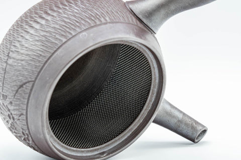 Japanese Kyusu - Engraved Banko-yaki Obi-ami 360 Strainer Teapot - 250ml - Tezumi