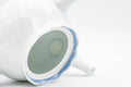 Japanese Kyusu - White Porcelain Arita-yaki Debeso Teapot - 300ml - interior view showing the ceramic debeso filter