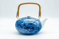 Japanese Dobin - Blue Floral Porcelain Arita-yaki Teapot - 500ml - Tezumi