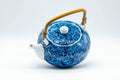 Japanese Dobin - Blue Floral Porcelain Arita-yaki Teapot - 500ml - Tezumi
