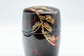 Japanese Natsume - Large Red Gold Plastic Tea Caddy - 150ml - Tezumi