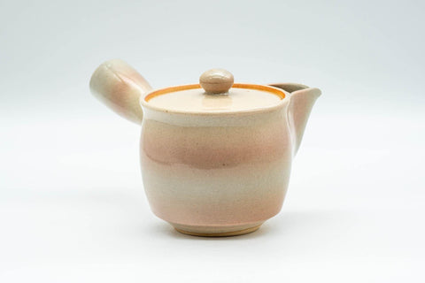 Japanese Tea Set - 椿窯 天鵬山 Tsubaki Kiln Hagi-yaki Do-ake Kyusu Teapot with 2 Yunomi Teacups - Tezumi