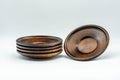 Japanese Chataku - Set of 5 Wooden Tea Saucers - Tezumi