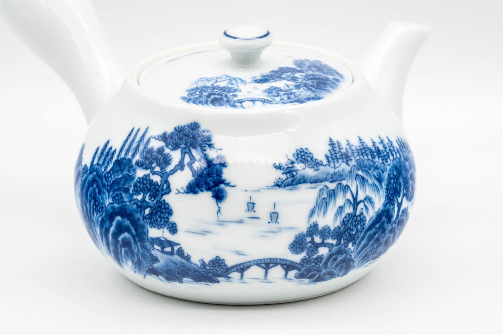 Japanese Kyusu - 有田焼 Porcelain Arita-yaki Debeso Teapot - 240ml - Tezumi