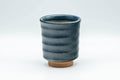 Tezumi — Japanese Teacup - Matte Blue Spiraling Yunomi - 160ml — front view