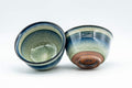 Tezumi — Japanese Teacups - Pair of Celadon Snowflake Glazed Yunomi - 100ml — front view