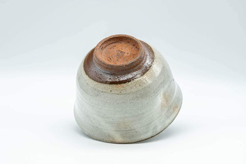 Tezumi — Japanese Teacup - Large Grey Indented Tulip Yunomi - 220ml — top-down view of the interior