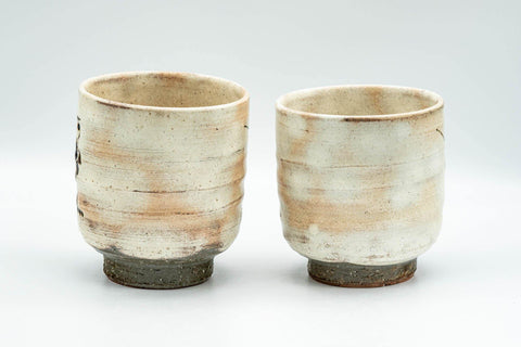 Japanese Teacups - Pair of Gohonte Glazed Meoto Yunomi - Tezumi