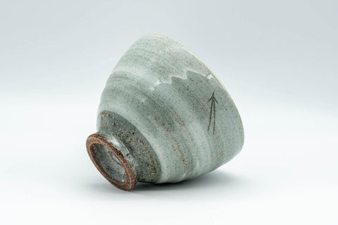 Japanese Teacup - Spiral Glaze Grey and White Yunomi - 180ml - Tezumi