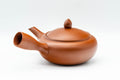 Tezumi — Japanese Kyusu - Engraved Tokoname-yaki Debeso Teapot - 325ml — side view showing the spout